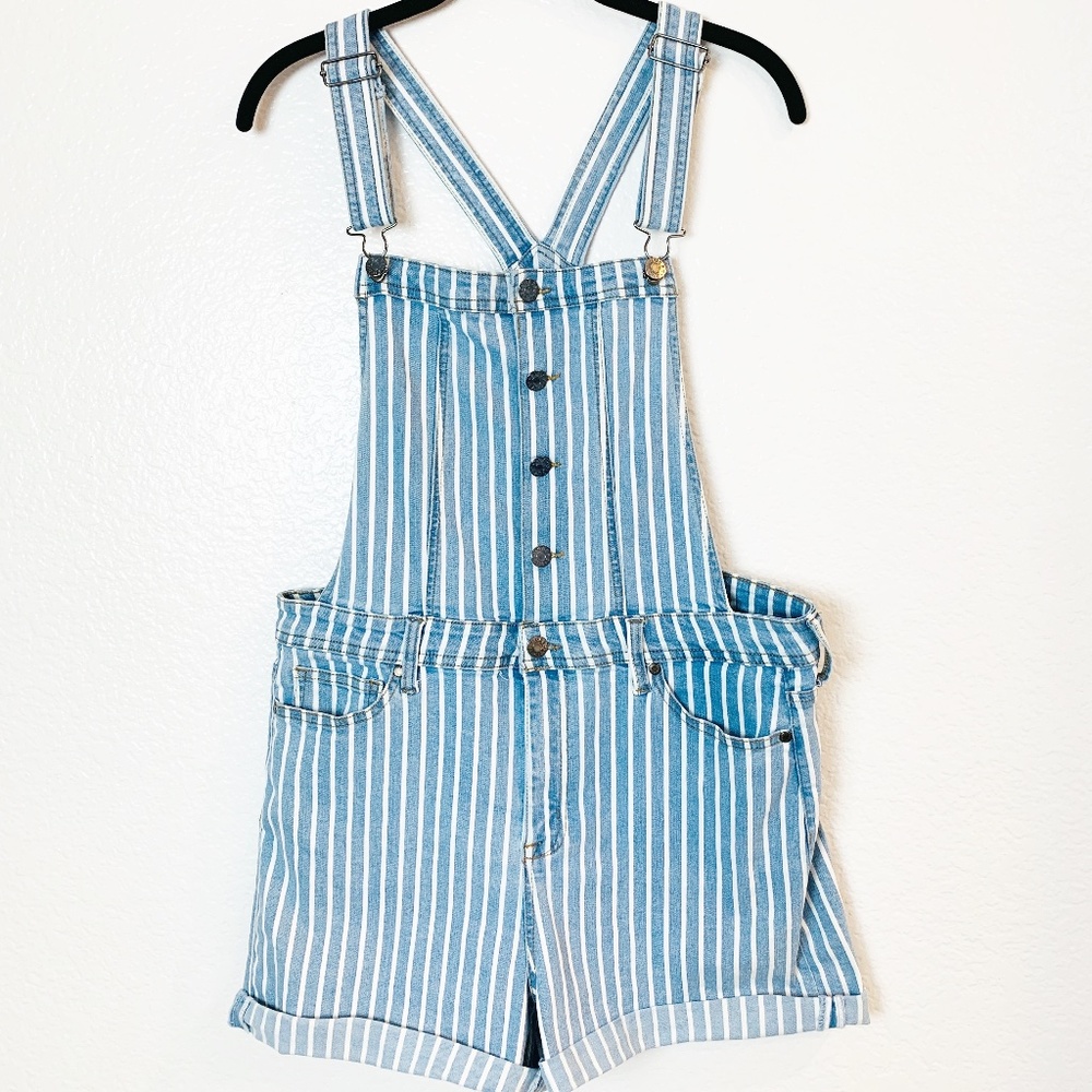 Guess Striped Shorts Overalls Size 32
